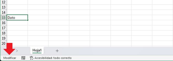 El modo de celda Modificar (Edit)