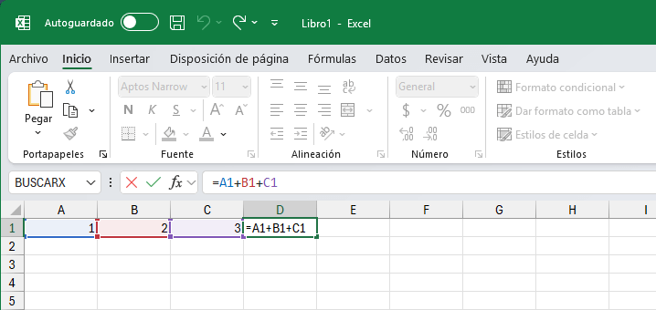 Botones de comando de la barra de fórmulas