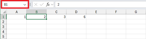 El cuadro de nombres en Excel