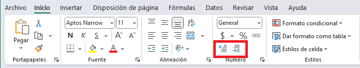 Botones simples en la cinta de opciones de Excel