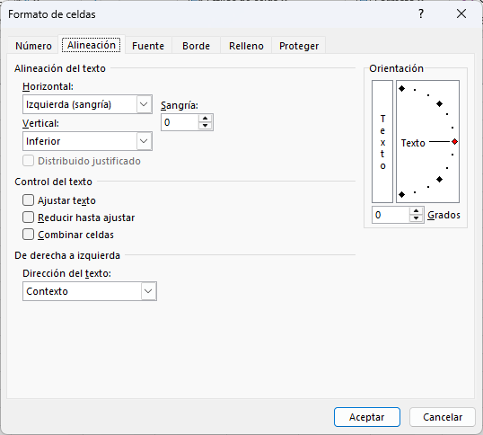 Cuadros de diálogo con más comandos de Excel