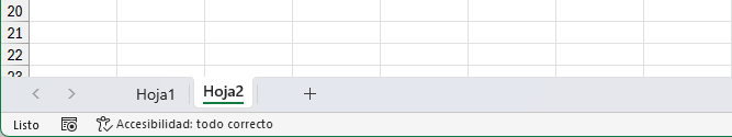 Libro de Excel con dos hojas