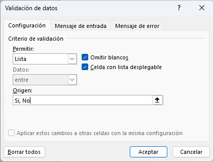 Ingresar los elementos de la lista en el cuadro de texto Origen