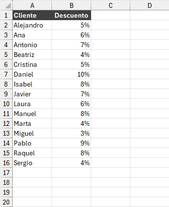 Porcentajes en Excel